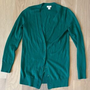 J. Crew Emerald Green Cardigan Sweater